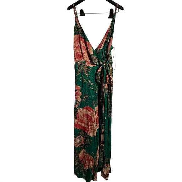Free People Pants - Free People Jumpsuit Cabbage Rose Size 8 Boho Cottagecore Fairy Maximalist